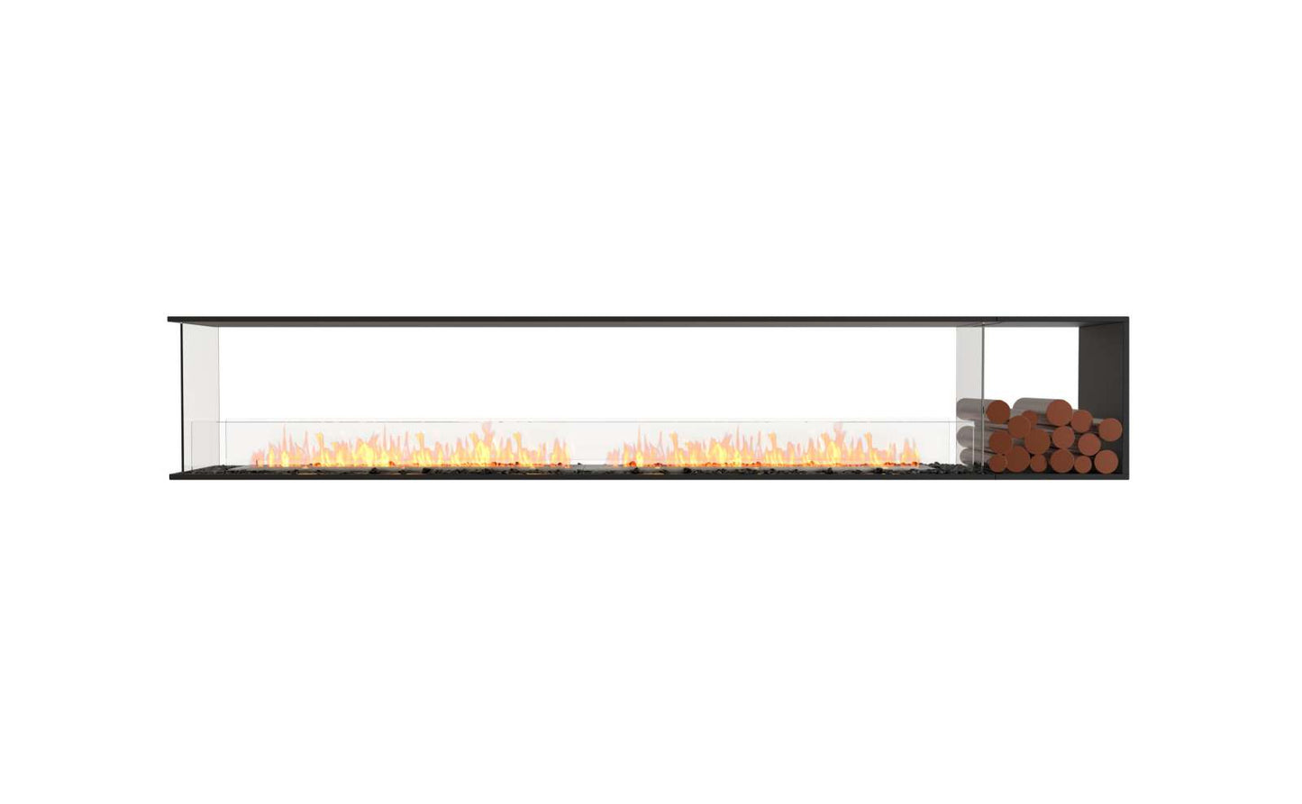EcoSmart - Flex Fireplace 122PN.BXR - Peninsula - Black