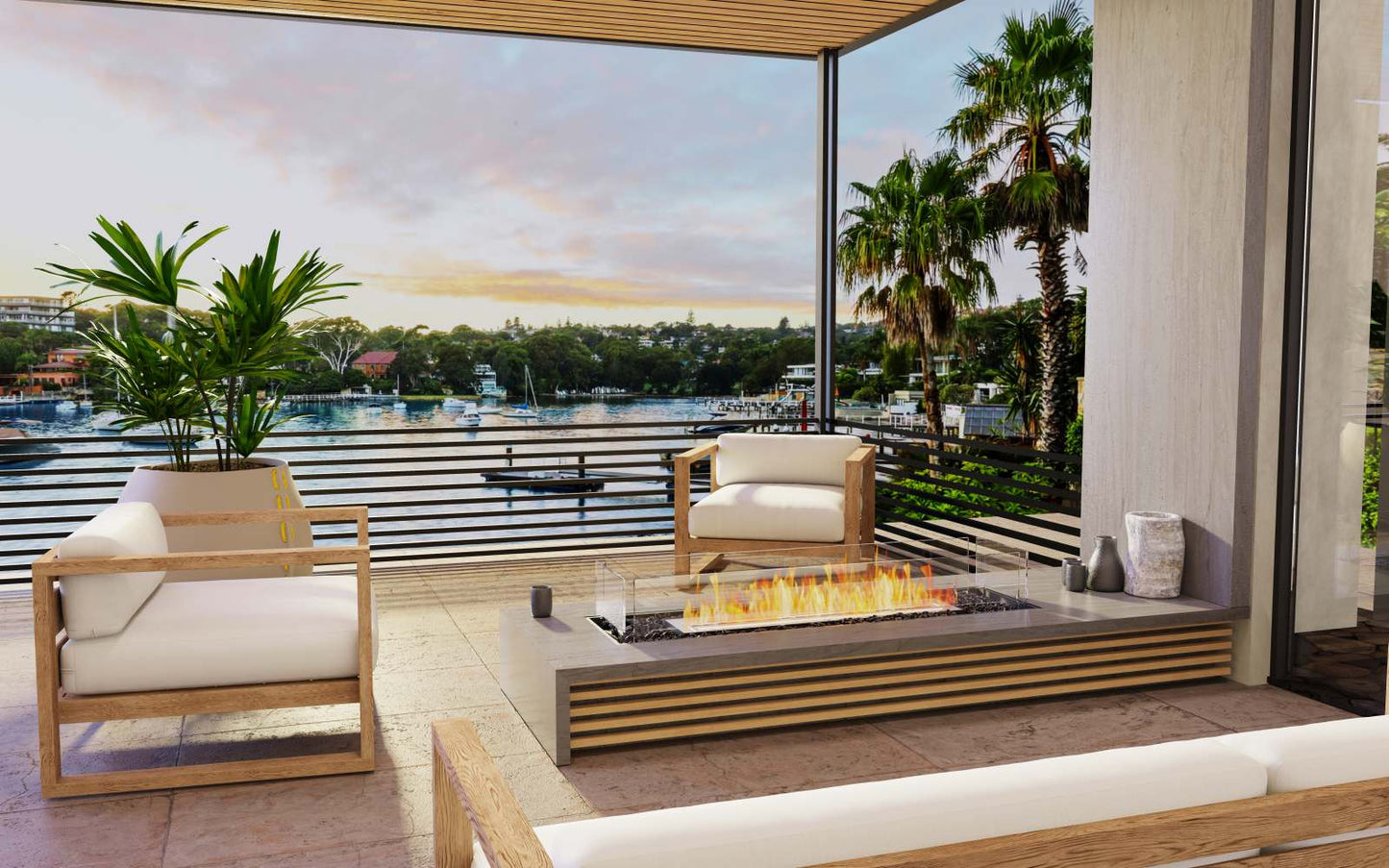 EcoSmart - Flex Fireplace 50BN - Bench - Black