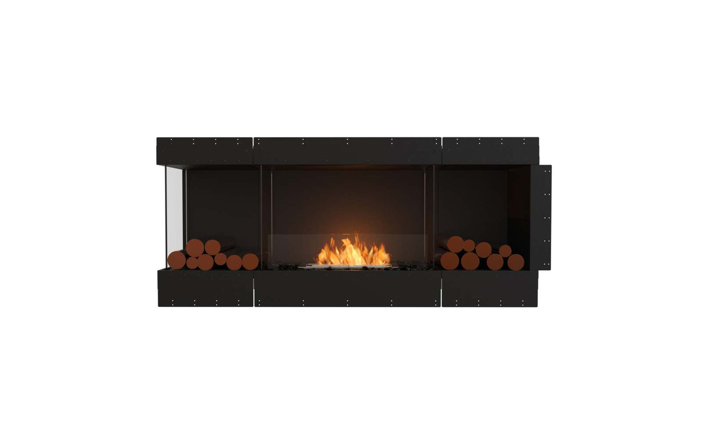 EcoSmart - Flex Fireplace 68LC.BX2 - Left Corner - Black