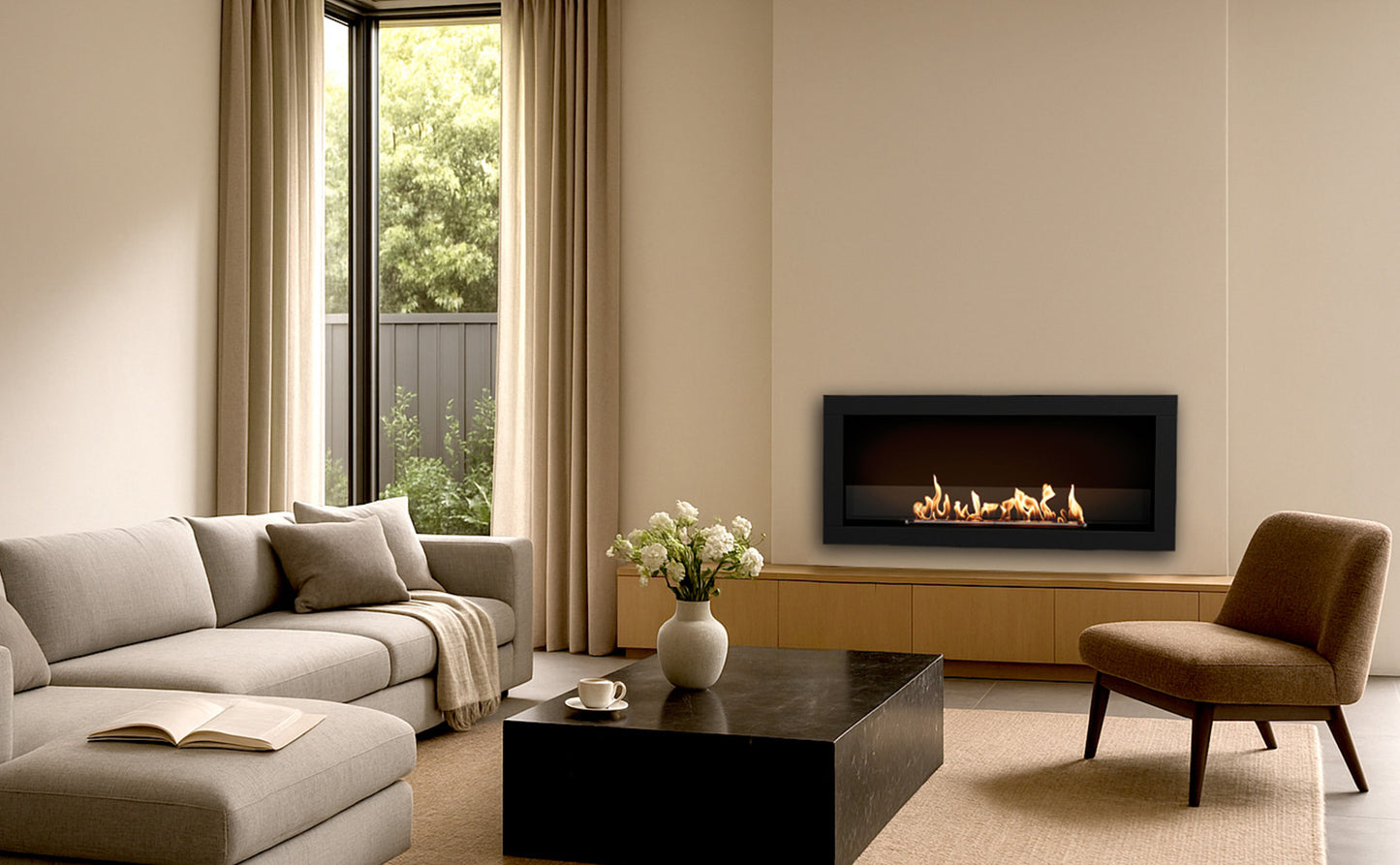 Ecosmart Frame 1000SS Bioethanol Fireplace Insert