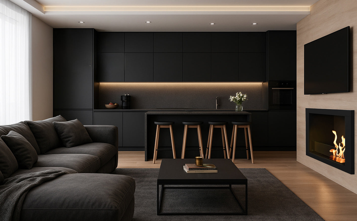 Ecosmart Frame 600SS Bioethanol Fireplace Insert