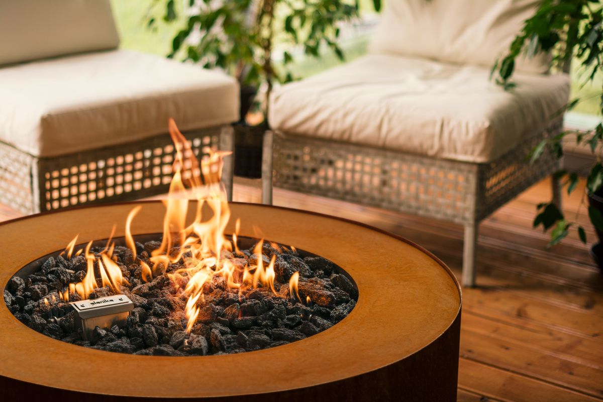 Galio Star Corten Automatic Outdoor Gas Fireplace Firebox