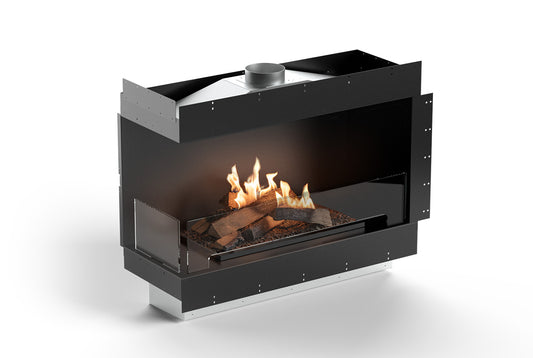 Planika Logs Box 1000 Left Corner flue connection FLA4 Logs 990