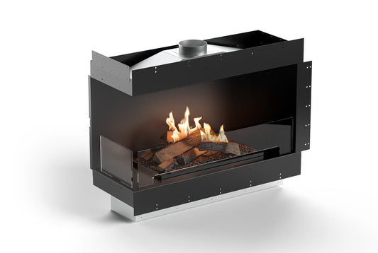 Planika Logs Box 1000 Left Corner flue connection FLA4+ Logs 990