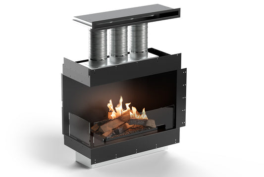 Planika Logs Box 800 Left Corner in-room vent FLA4 Logs 790