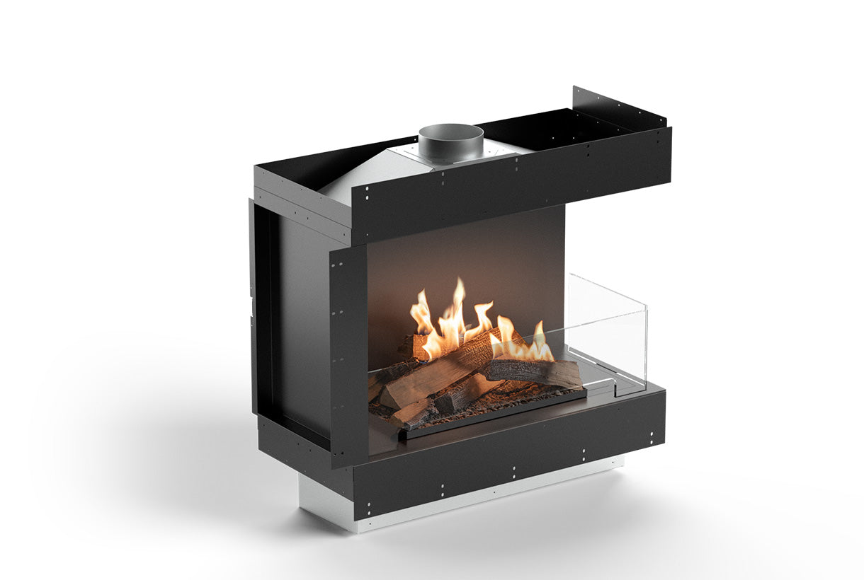 Planika Logs Box 800 Right Corner flue connection FLA4+ Logs 790