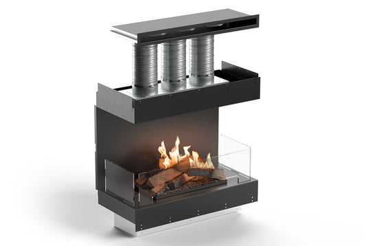 Planika Logs Box 800 Three Sided in-room vent FLA4 Logs 790