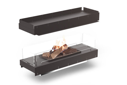 Planika Forma 1200 Bioethanol Fireplace Island with FLA4 990 Logs