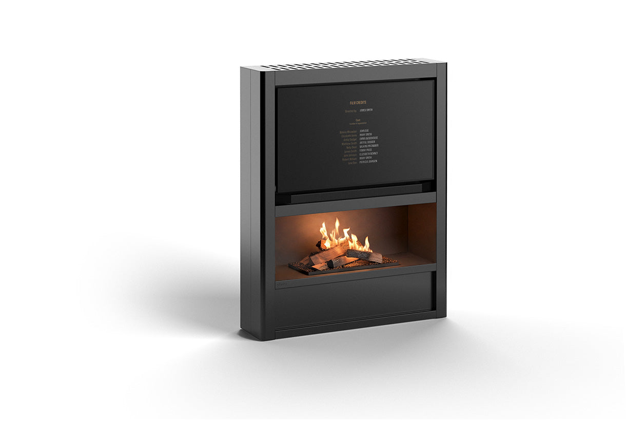 Planilka Cinema Media Wall with FLA4 Logs 990 Bioethanol Burner