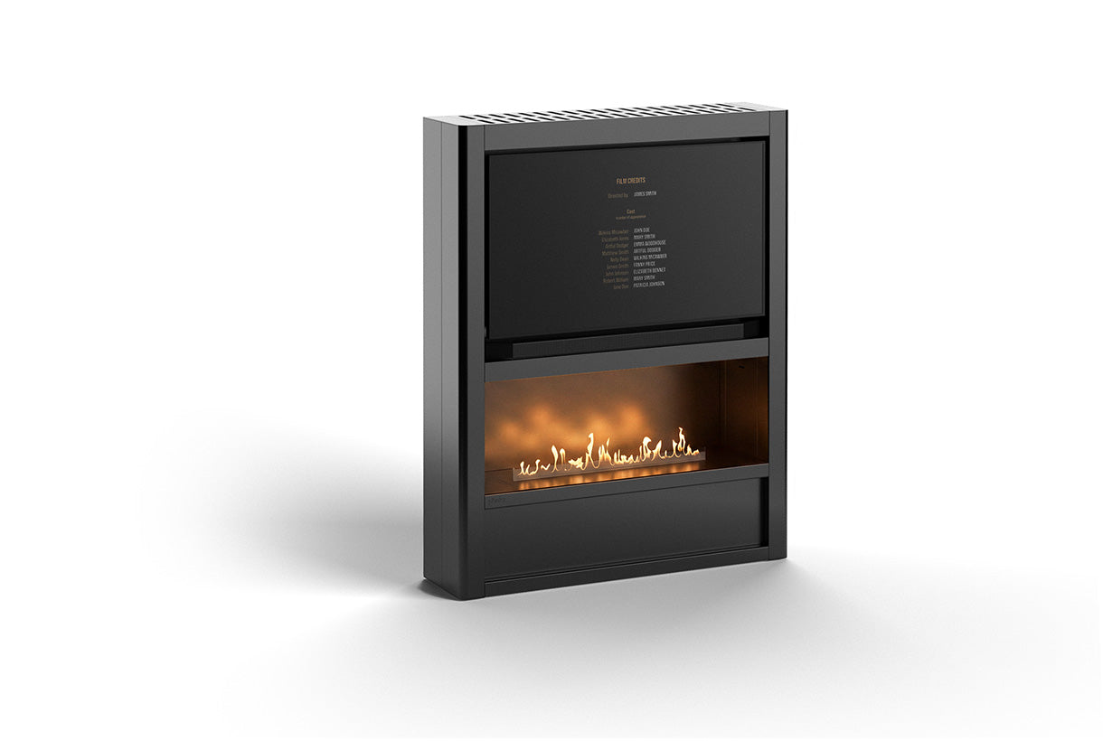 Planilka Cinema Media Wall with FLA4+ 990 Bioethanol Burner