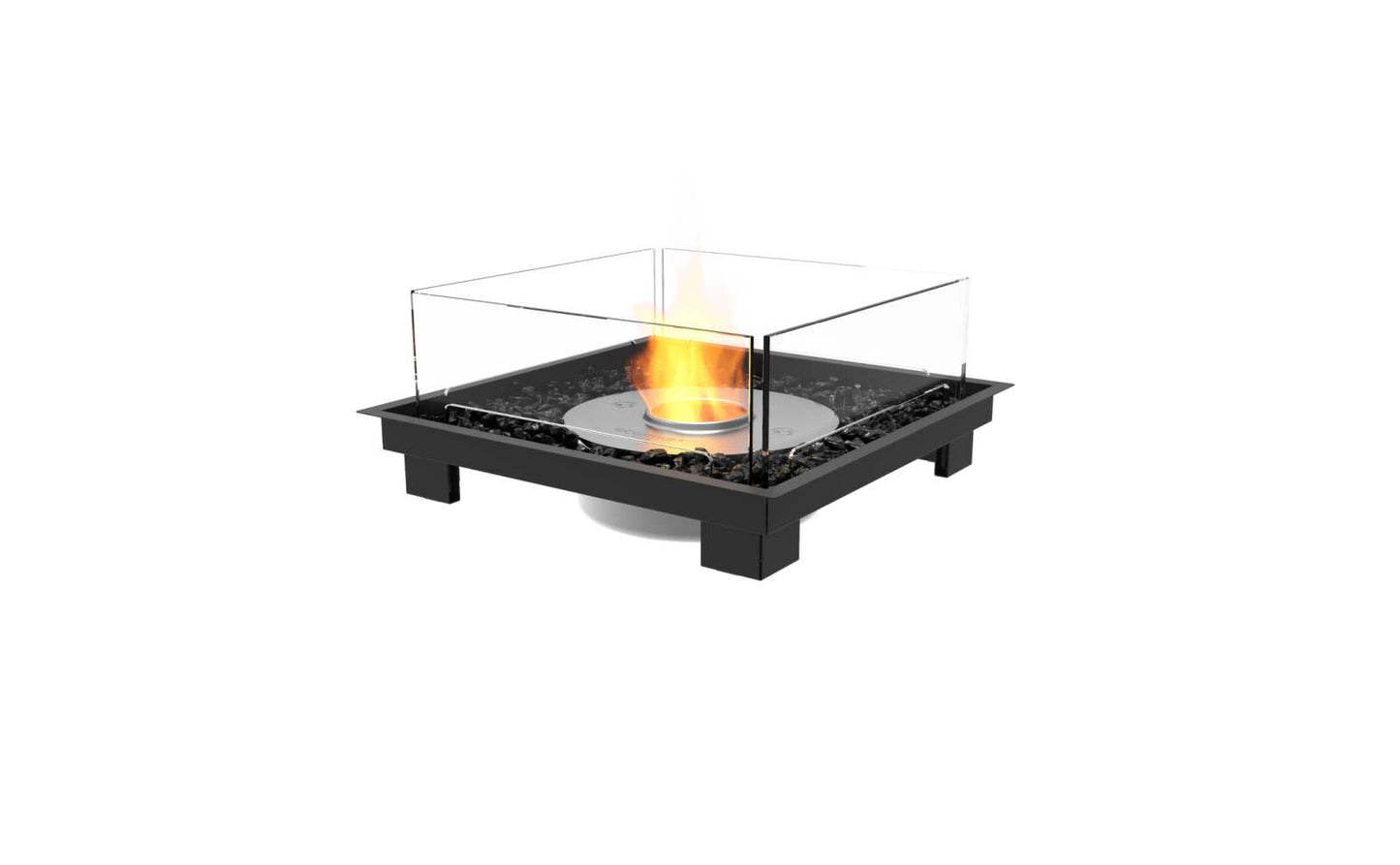 EcoSmart Fire - Square 22 - Gas Fire Pit Kit - Black