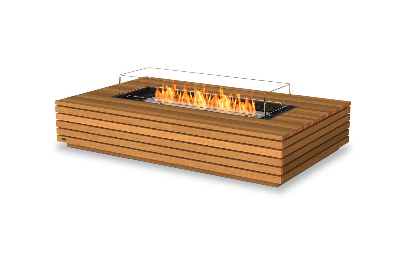 EcoSmart Fire - Wharf 65 - Gas Fire Pit Table - Teak