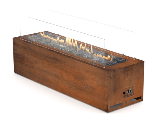 Galio Corten Manual Outdoor Gas Fireplace Firebox