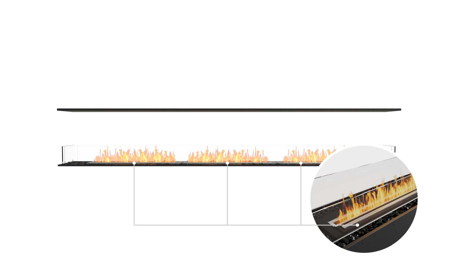 EcoSmart - Flex Fireplace 122IL - Island - Black