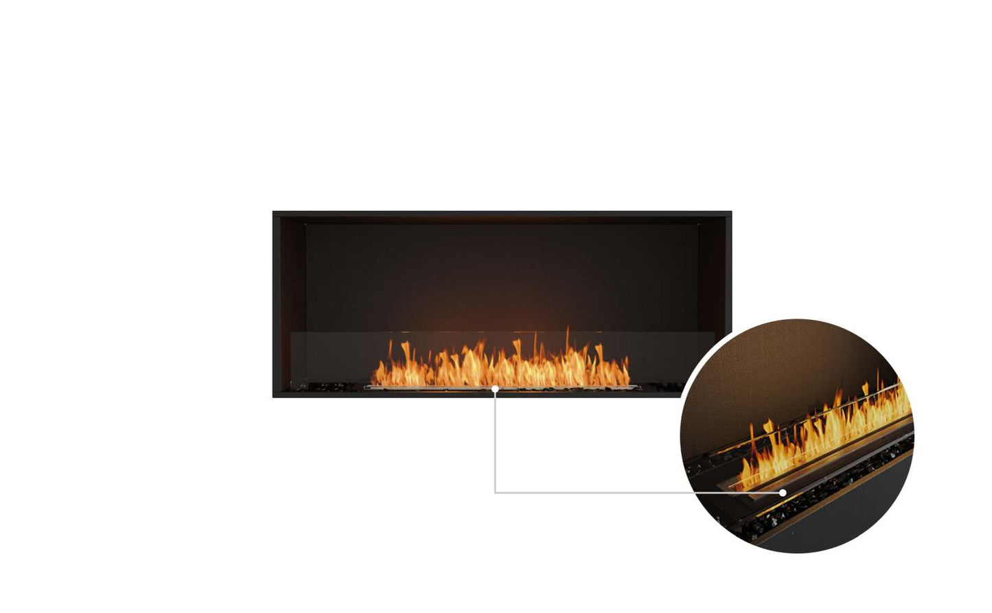 EcoSmart - Flex Fireplace 50SS - Single Sided - Black
