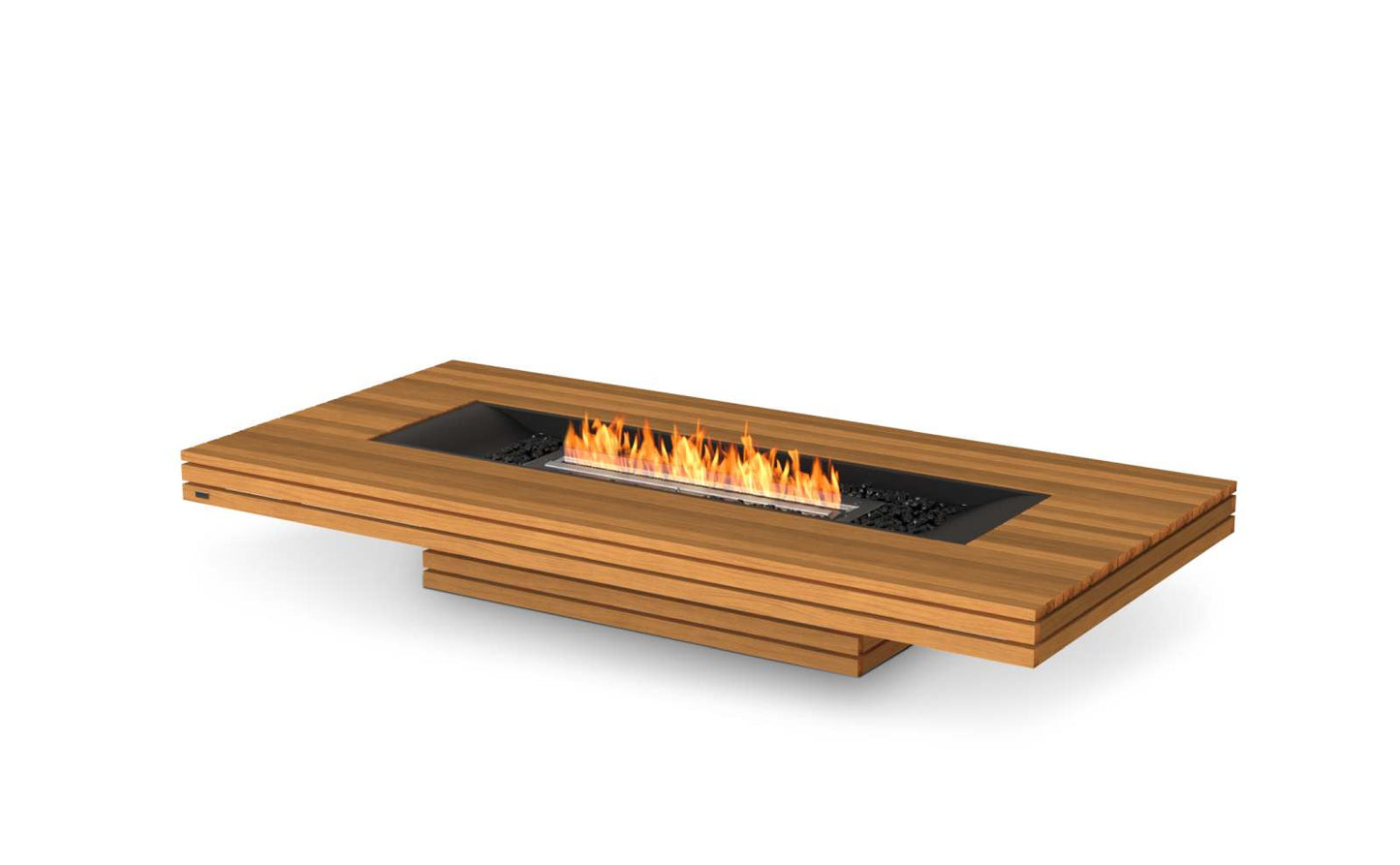 EcoSmart Fire - Gin 90 (Low) - Fire Pit Table - Teak
