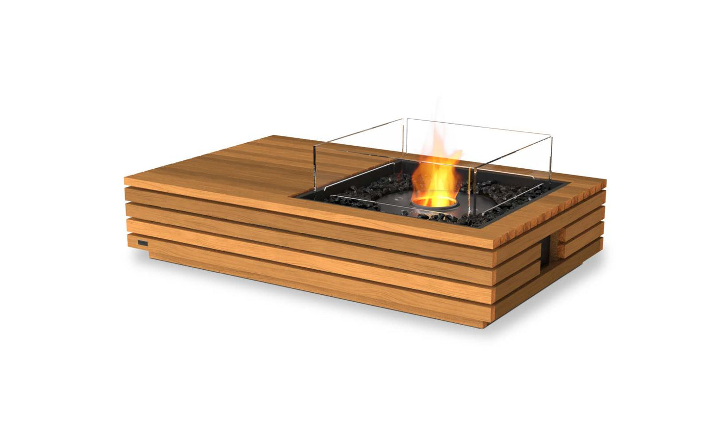 EcoSmart Fire - Manhattan 50 - Fire Pit Table - Teak