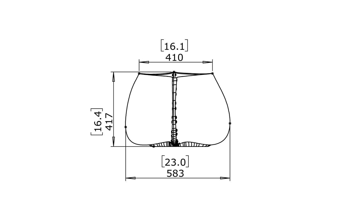 Blinde Design - Stitch 25 - Planter - Graphite