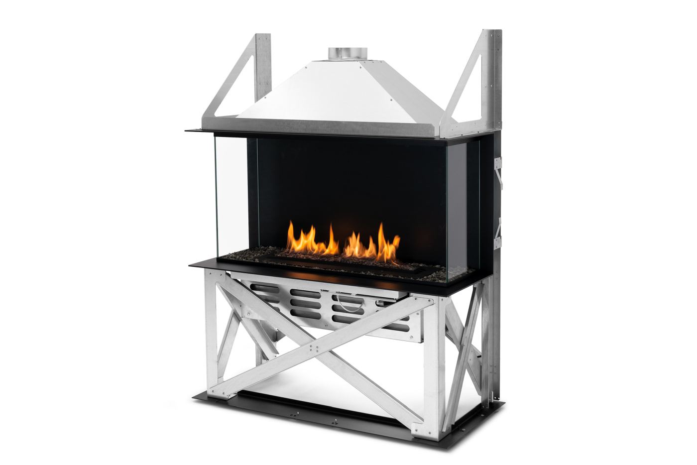 Planika - Free standing fireplace - STONE CORE