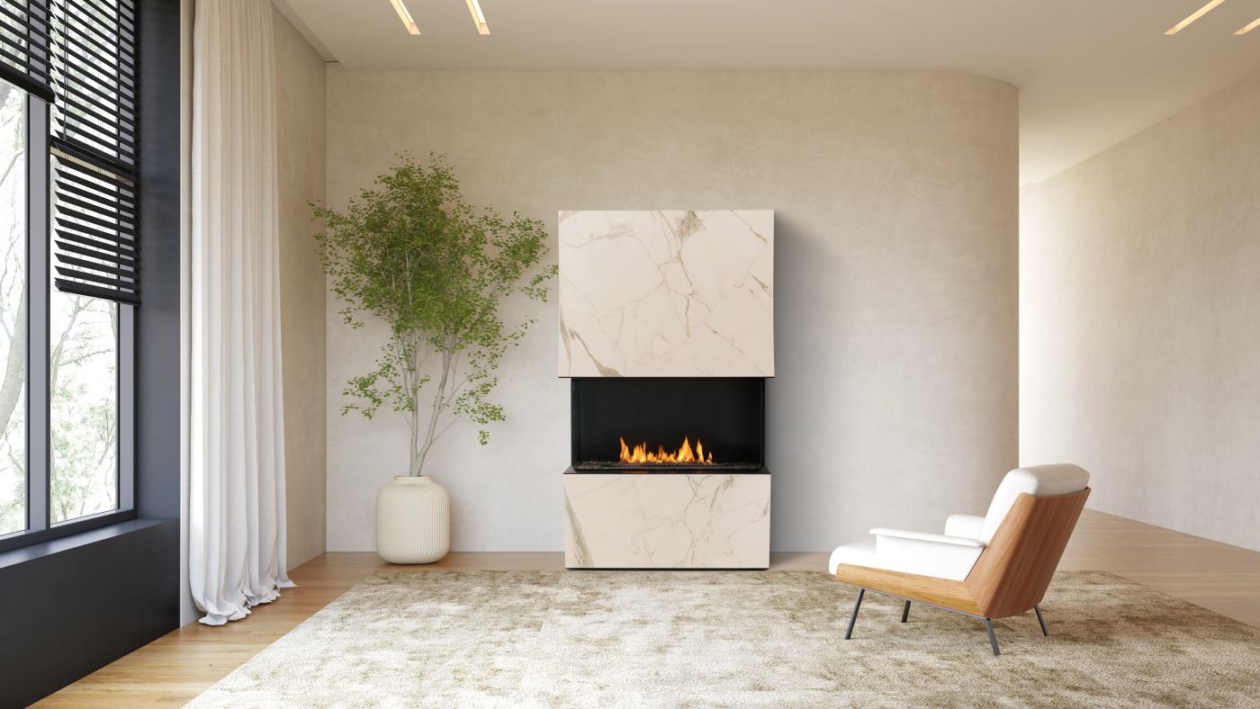 Planika - Free standing fireplace - STONE DAZE