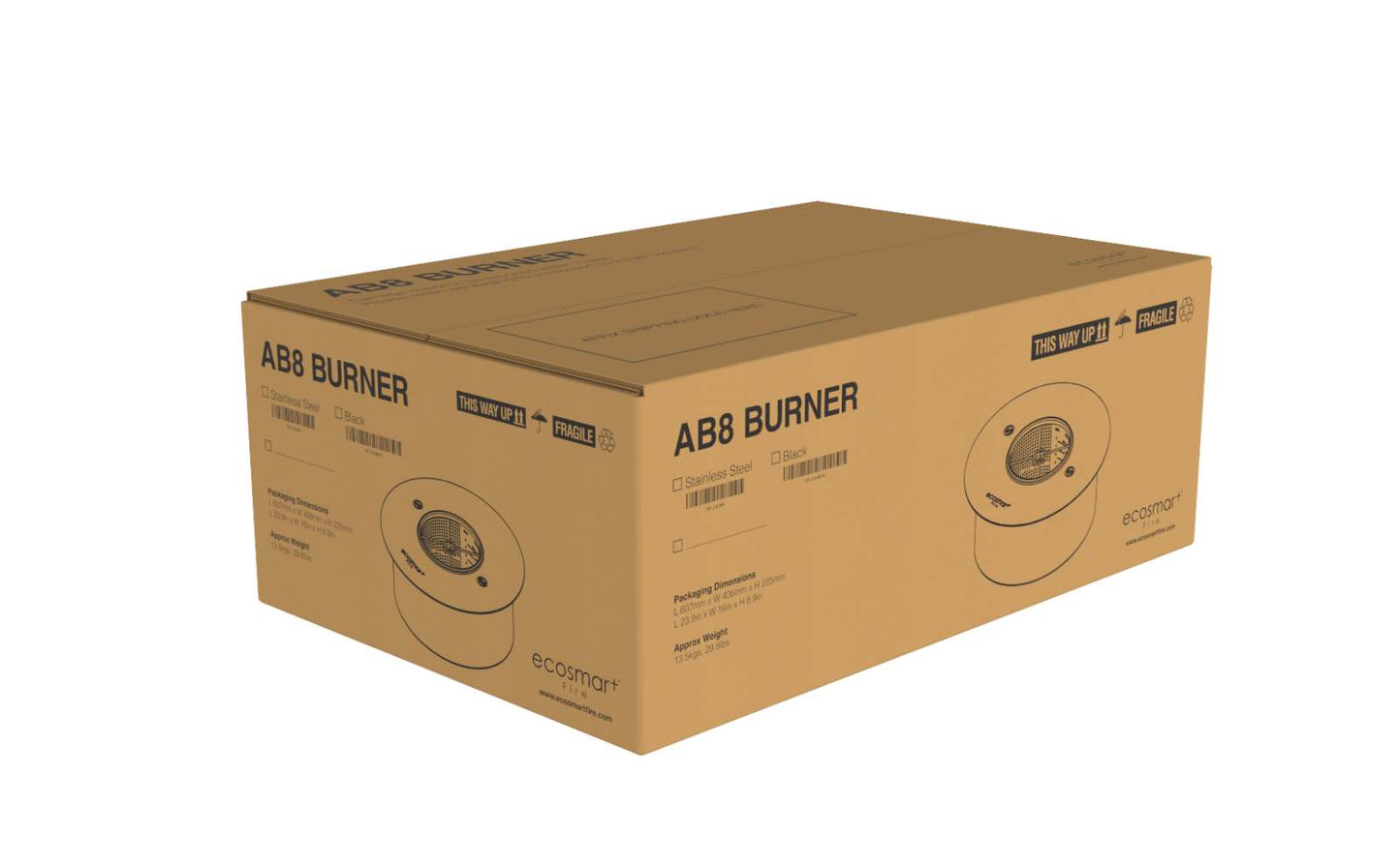 EcoSmart Fire - AB8 - Ethanol Burner - Black
