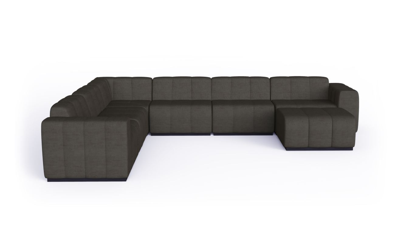 Connect Modular 7 U-Sofa Chaise Sectional - Indoor and Outdoor Modular Sofa