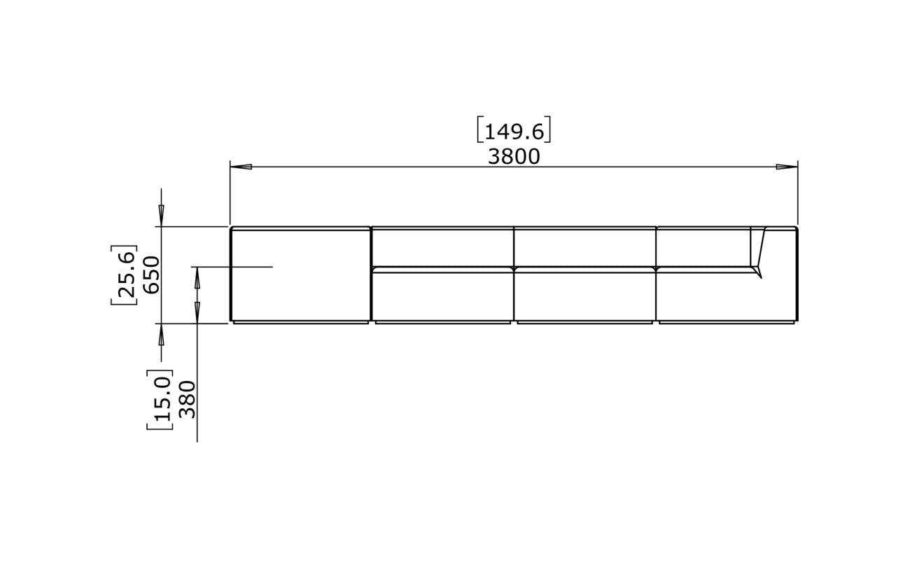 Relax Modular 6 L-Sectional - Indoor and Outdoor Modular Sofa