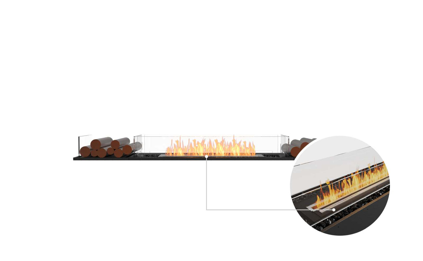 EcoSmart - Flex Fireplace 86BN.BX2 - Bench - Black