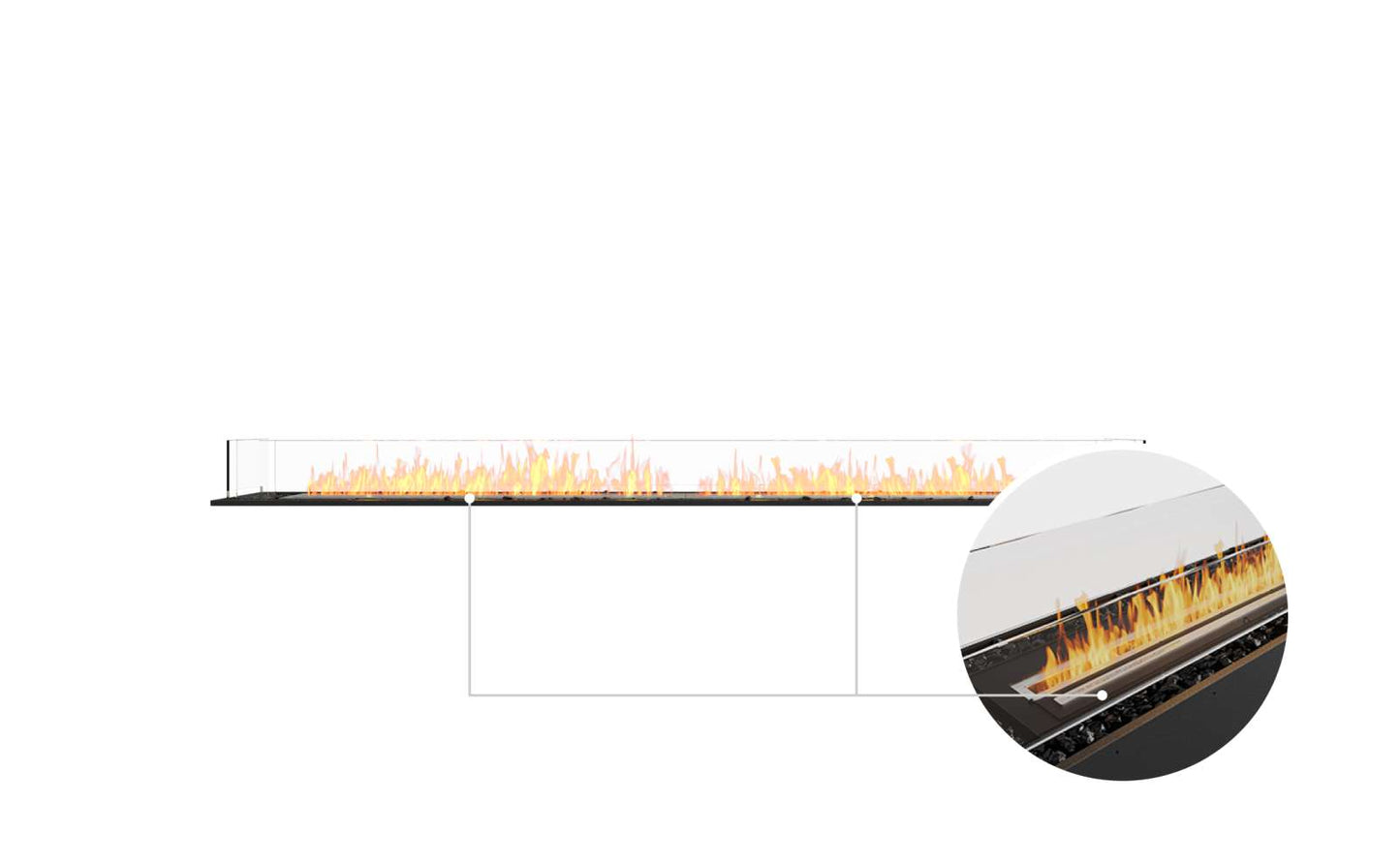 EcoSmart - Flex Fireplace 104BN - Bench - Black