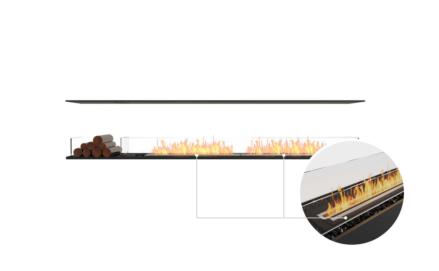 EcoSmart - Flex Fireplace 104IL.BX1 - Island - Black