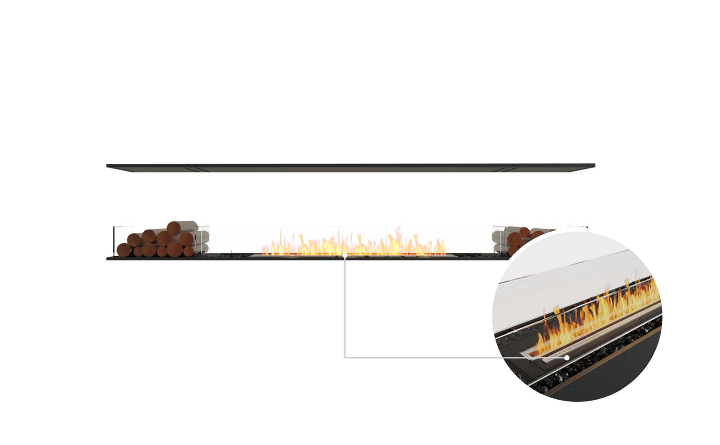 EcoSmart - Flex Fireplace 104IL.BX2 - Island - Black