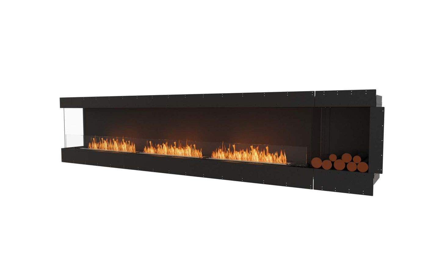 EcoSmart - Flex Fireplace 140LC.BXR - Left Corner - Black