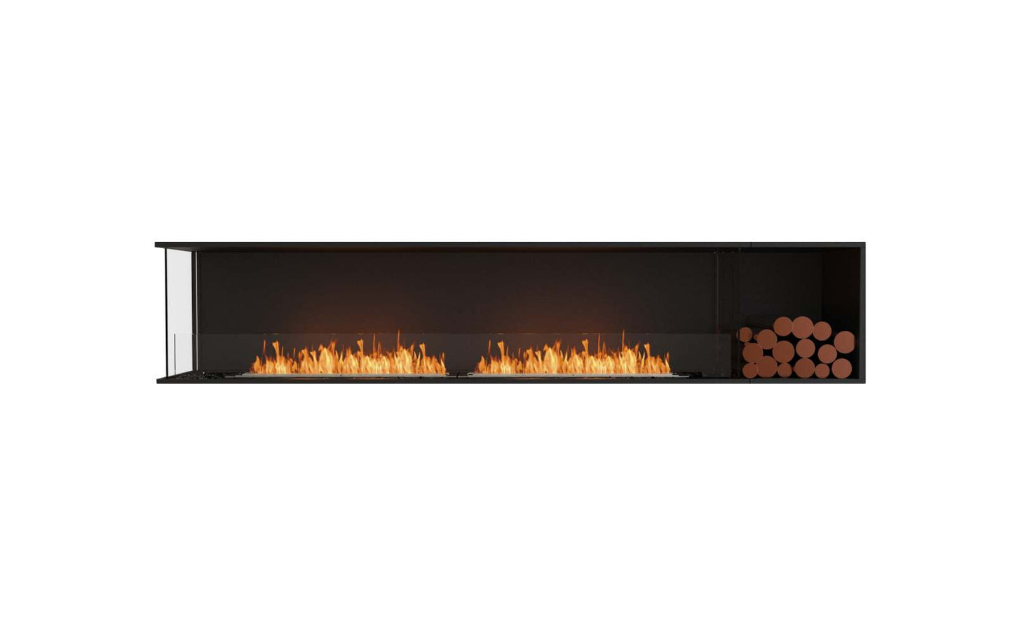 EcoSmart - Flex Fireplace 104LC.BXR - Left Corner - Black