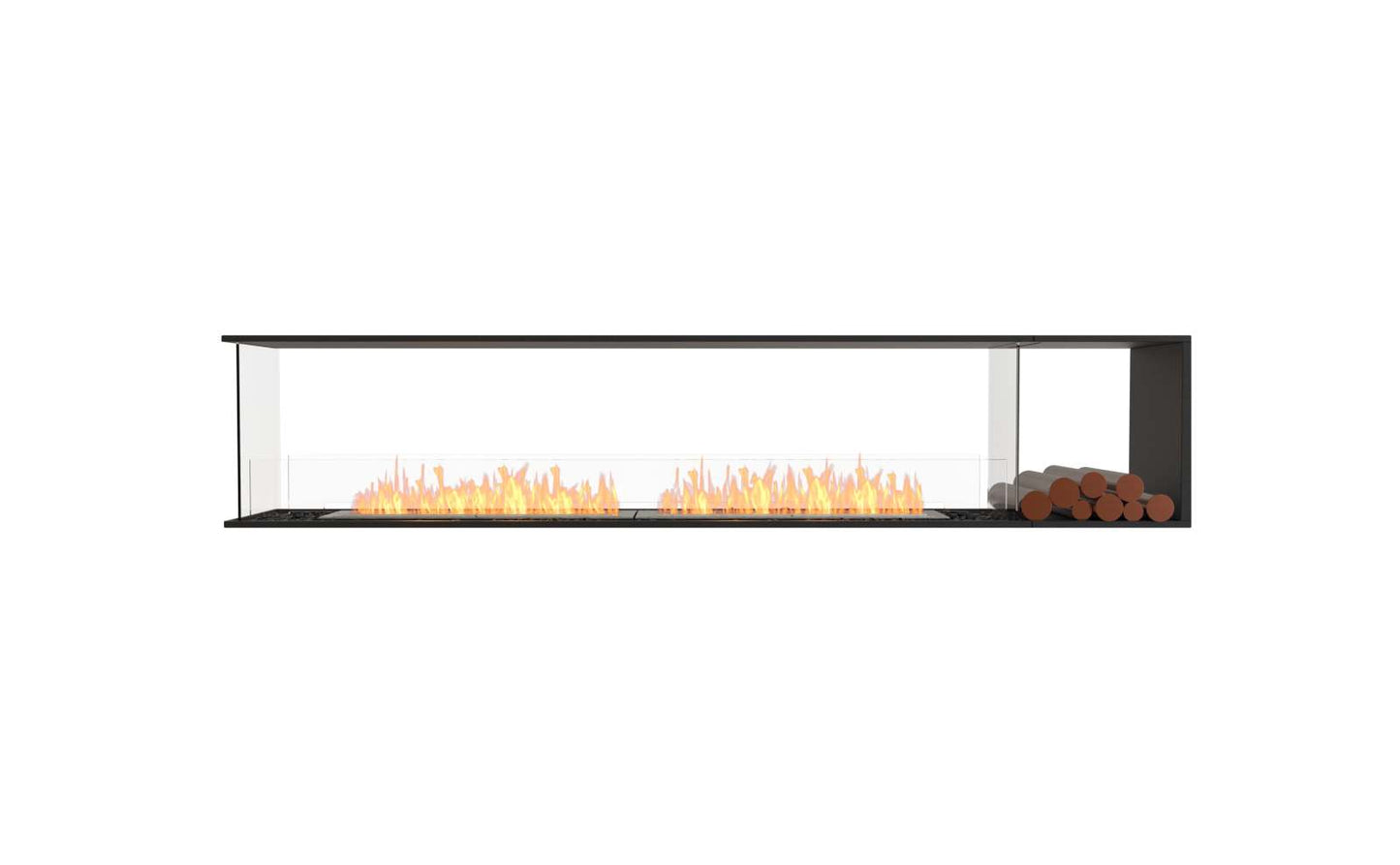 EcoSmart - Flex Fireplace 104PN.BXR - Peninsula - Black