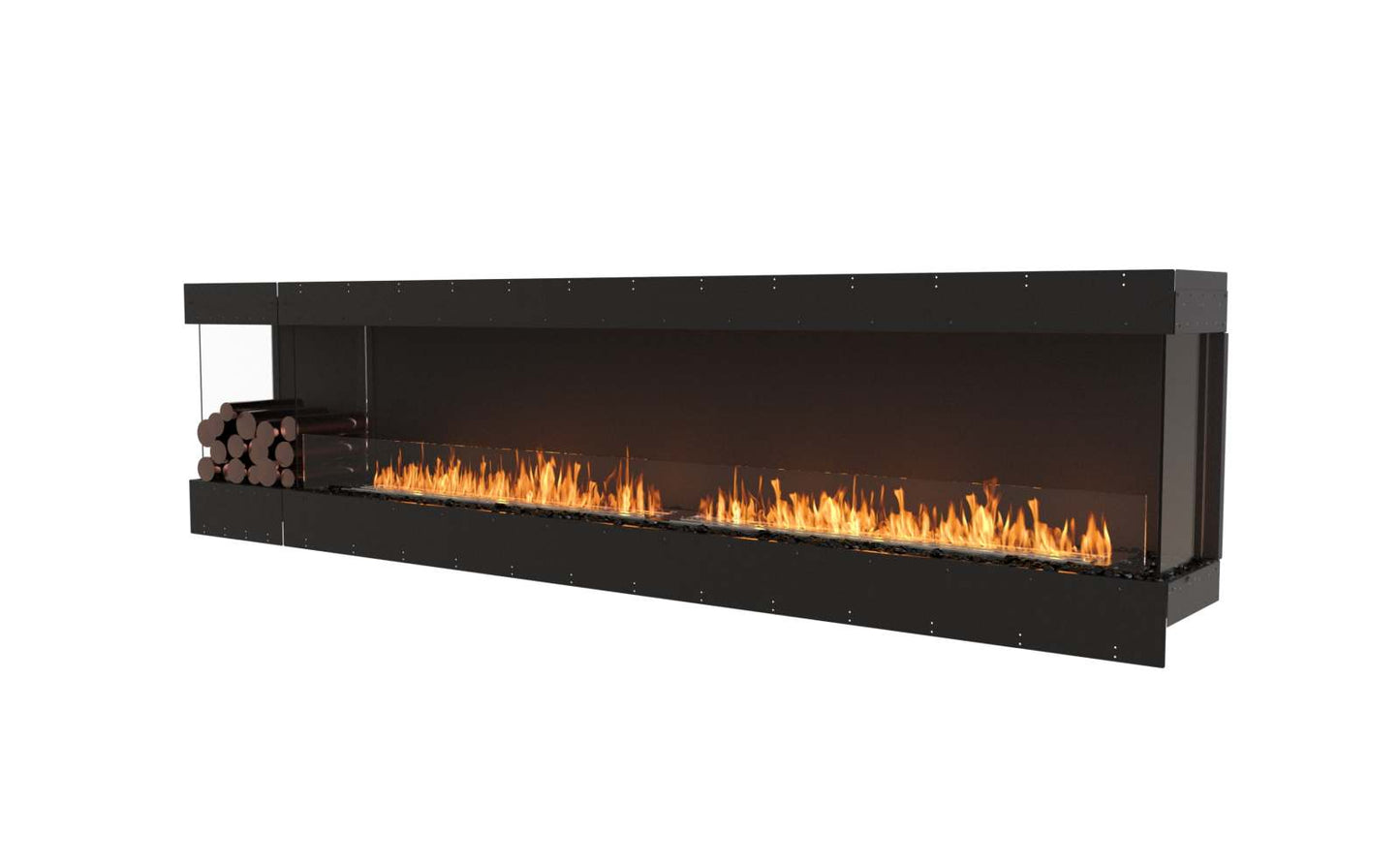 EcoSmart - Flex Fireplace 122BY.BXL - Bay - Black