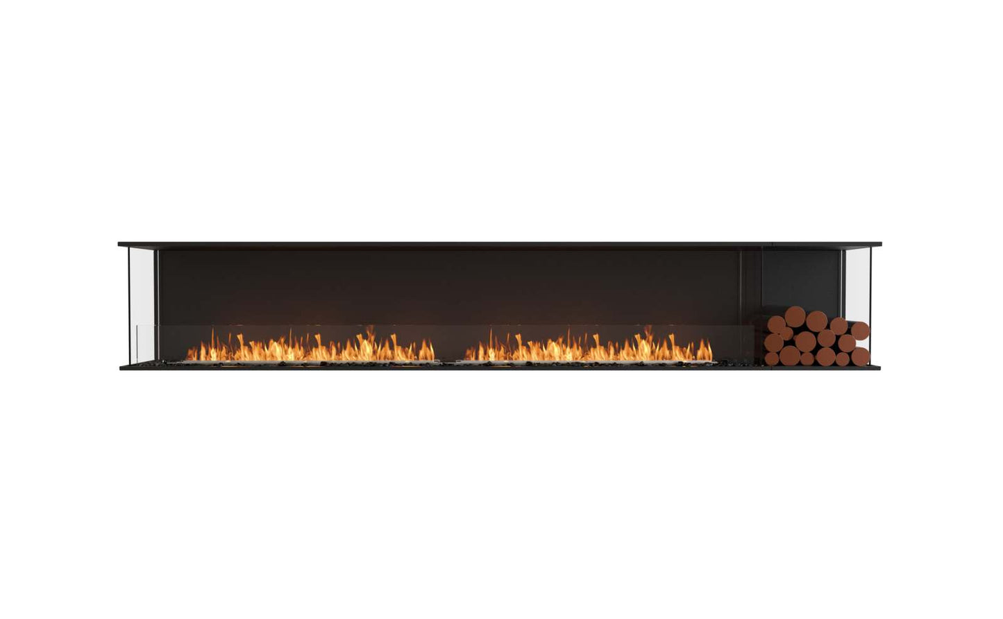EcoSmart - Flex Fireplace 122BY.BXR - Bay - Black