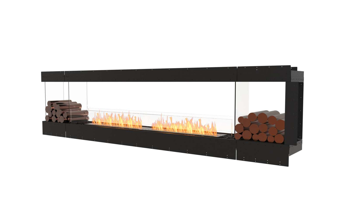 EcoSmart - Flex Fireplace 122PN.BX2 - Peninsula - Black