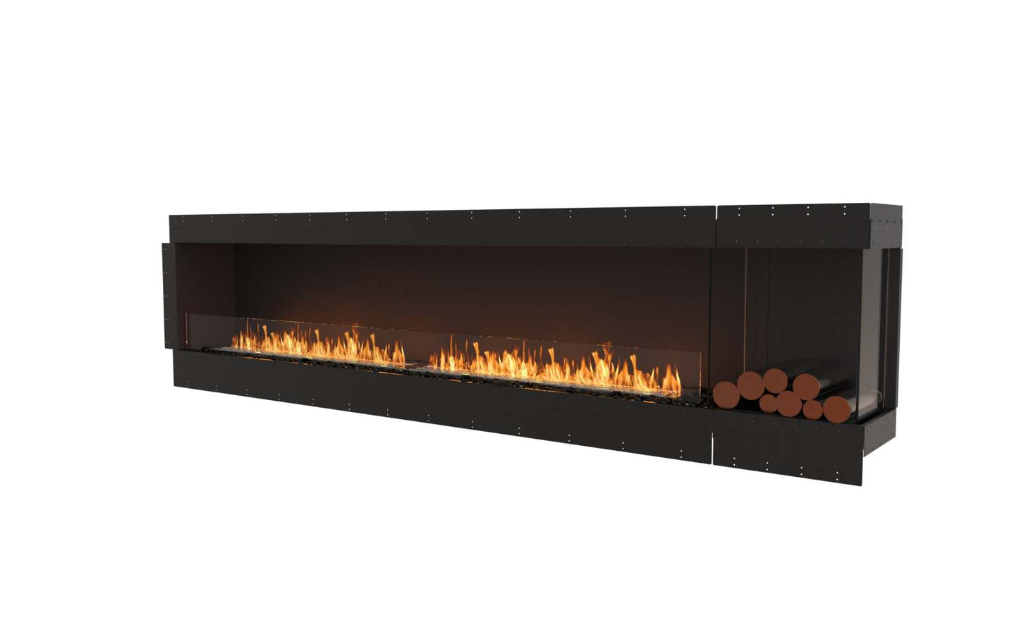 EcoSmart - Flex Fireplace 122RC.BXR - Right Corner - Black