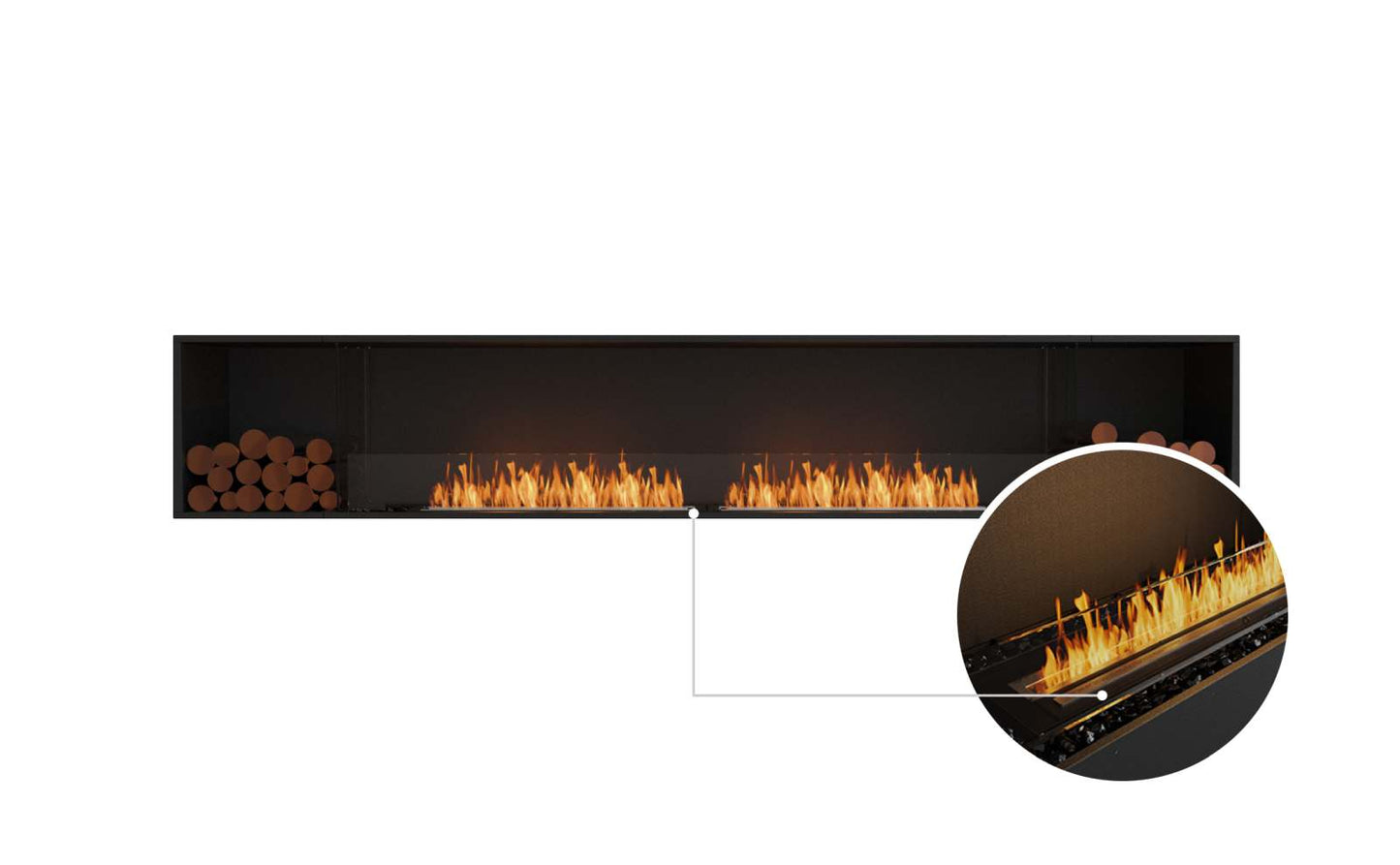 EcoSmart - Flex Fireplace 122SS.BX2 - Single Sided - Black