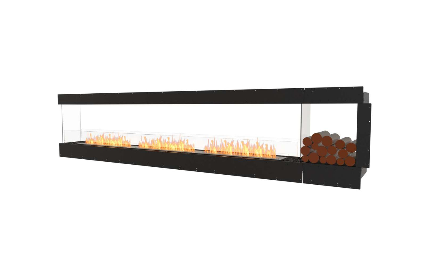 EcoSmart - Flex Fireplace 140PN.BXR - Peninsula - Black