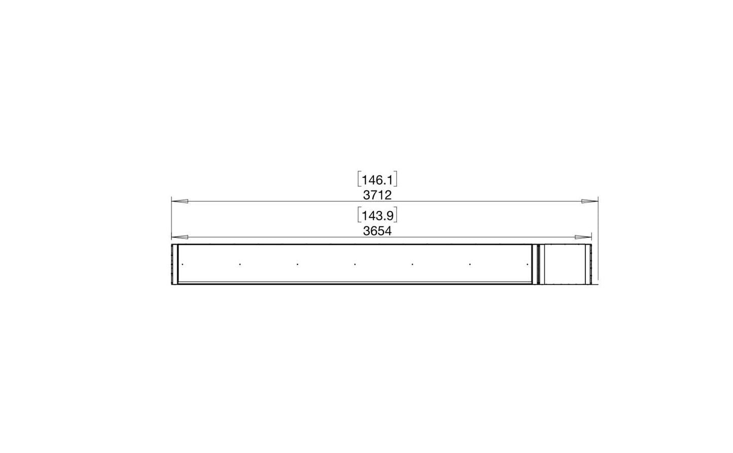 EcoSmart - Flex Fireplace 140PN.BXR - Peninsula - Black