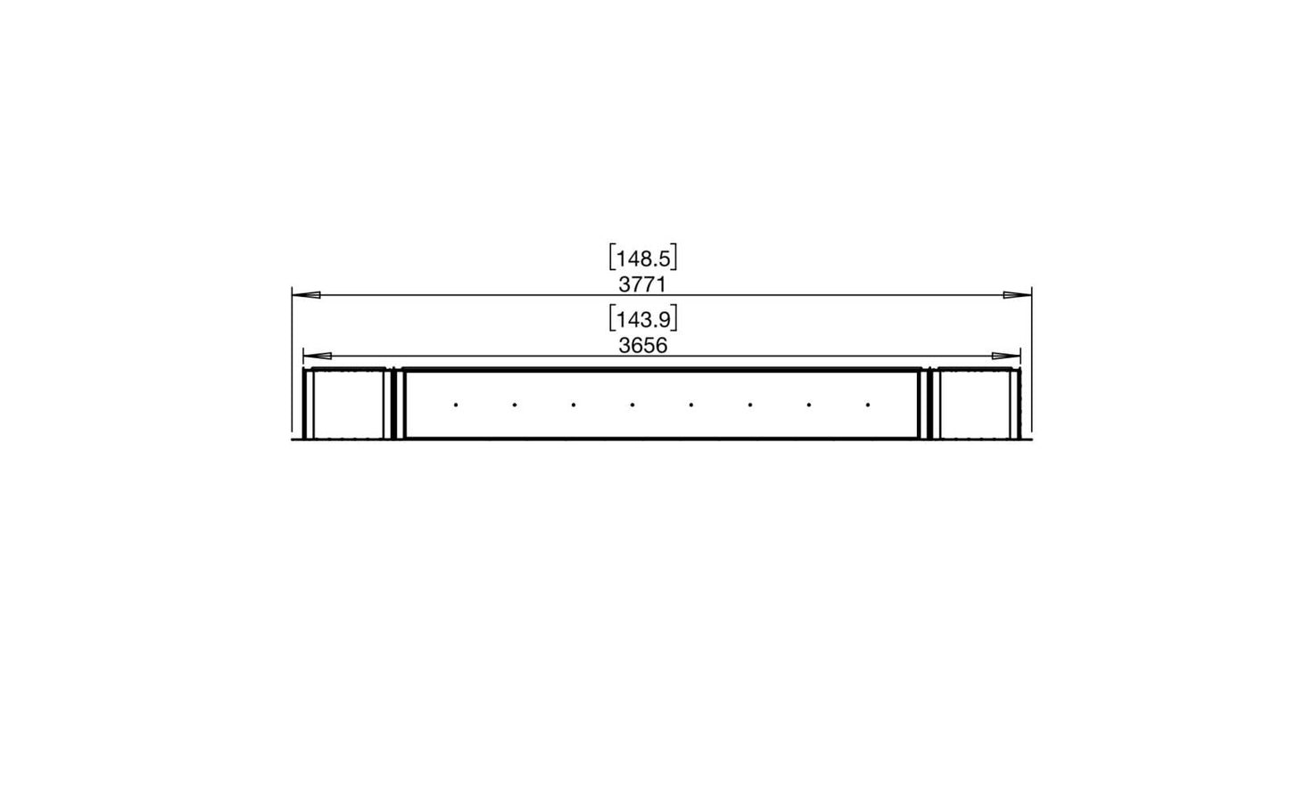 EcoSmart - Flex Fireplace 140SS.BX2 - Single Sided - Black