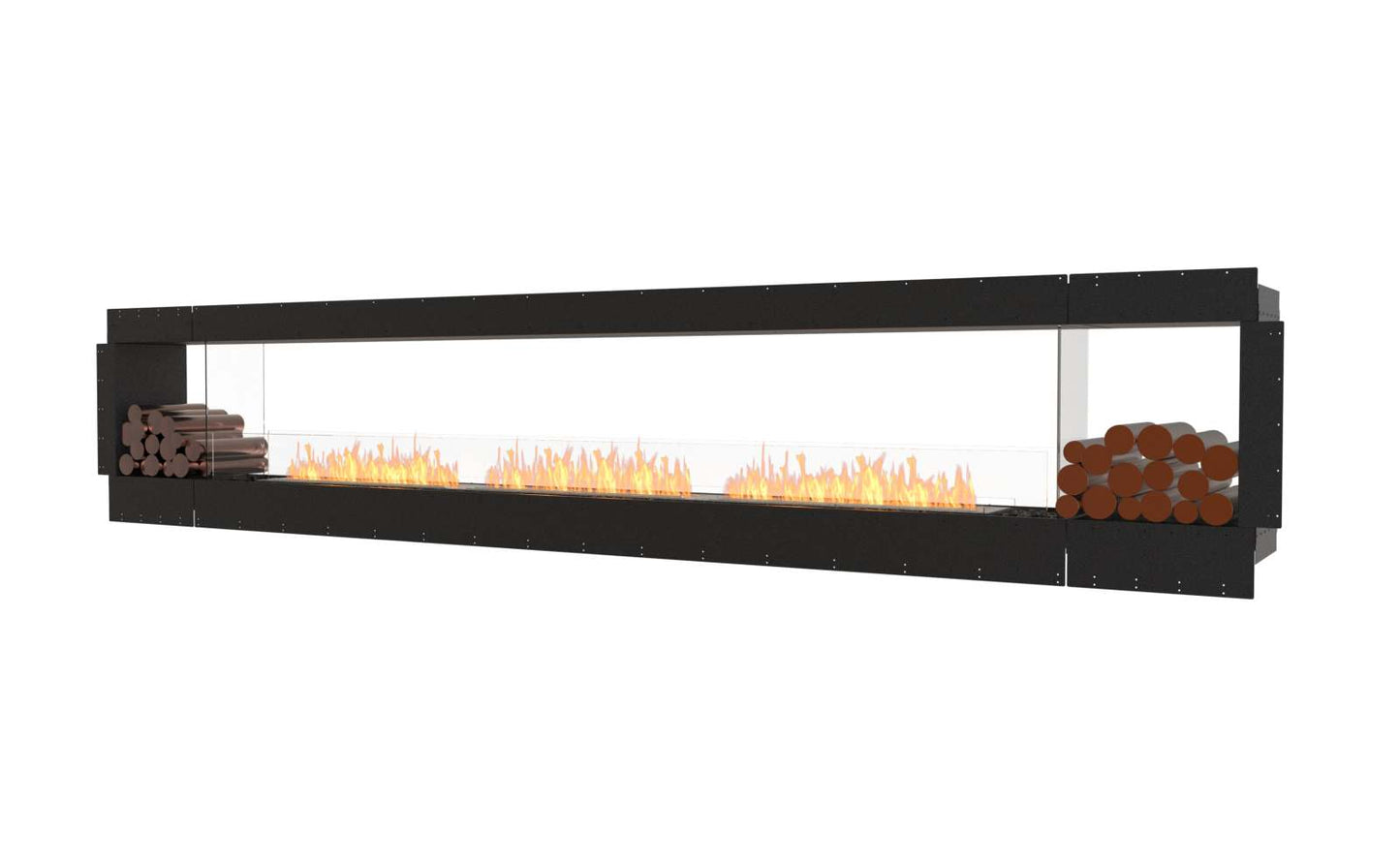 EcoSmart - Flex Fireplace 158DB.BX2 - Double Sided - Black