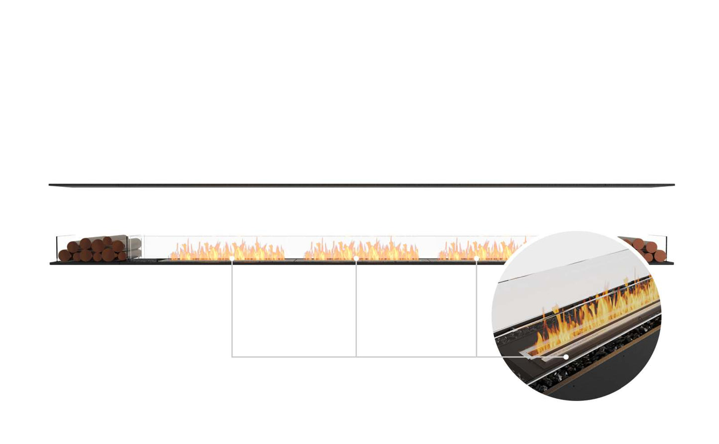 EcoSmart - Flex Fireplace 158IL.BX2 - Island - Black