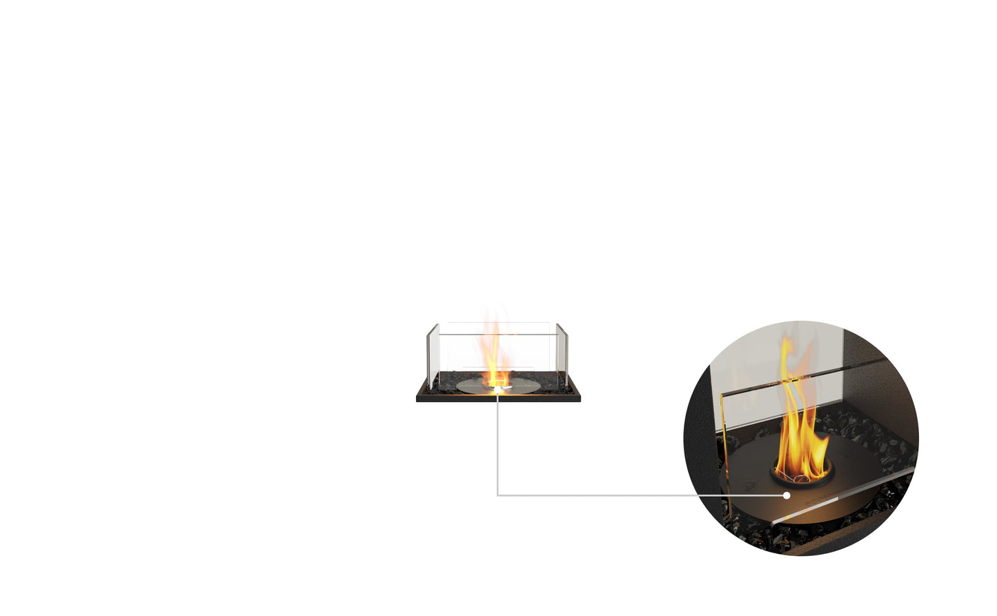 EcoSmart - Flex Fireplace 18BN - Bench - Black
