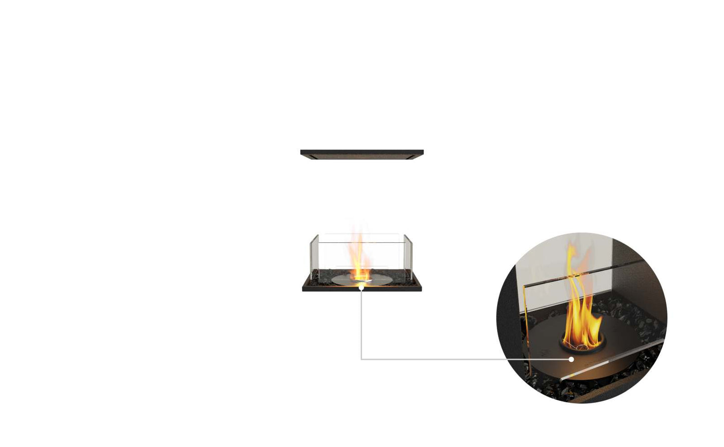 EcoSmart - Flex Fireplace 18IL - Island - Black