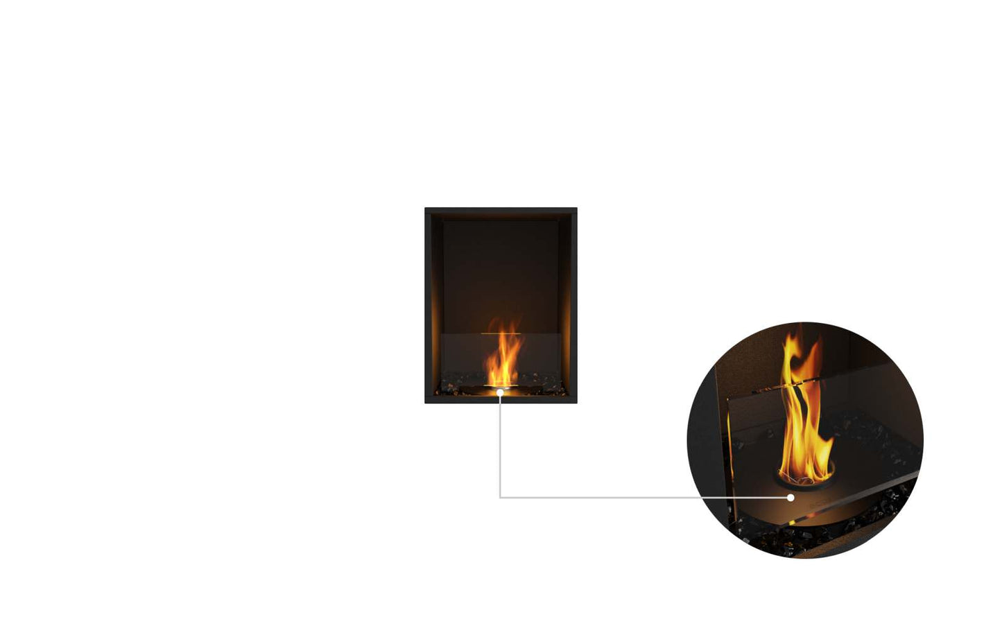 EcoSmart - Flex Fireplace 18SS - Single Sided - Black