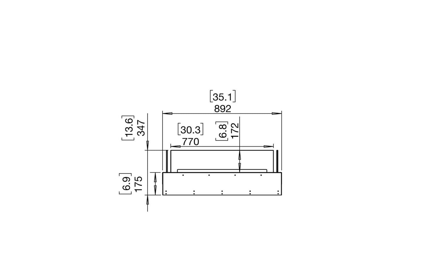 EcoSmart - Flex Fireplace 32BN - Bench - Black