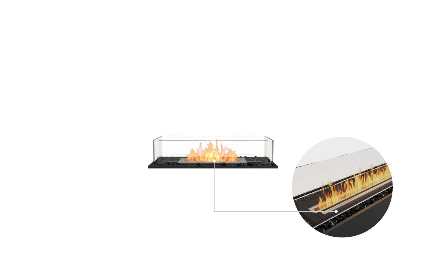 EcoSmart - Flex Fireplace 32BN - Bench - Black