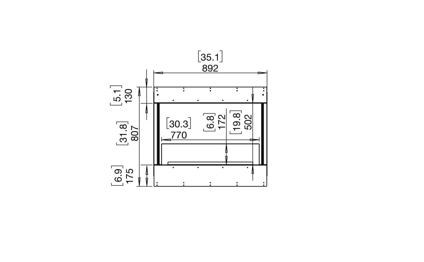 EcoSmart - Flex Fireplace 32BY - Bay - Black